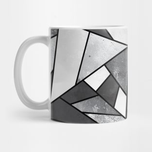 Monochromatic Black and White Modern Geometric Mosaic Mug